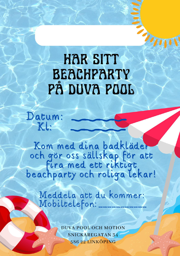 Inbjudan Beachparty